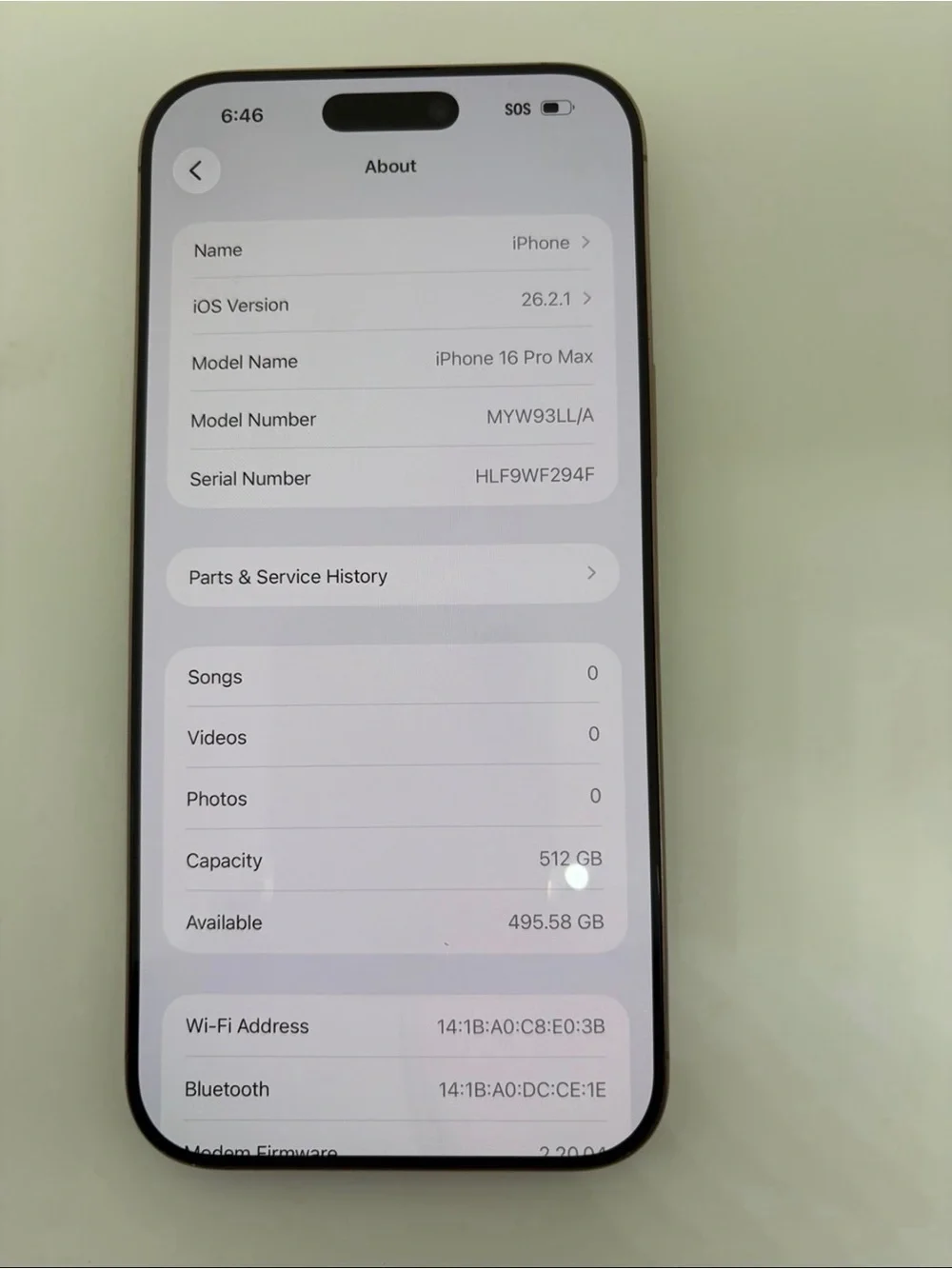Apple iPhone in Black Frame with White Display
